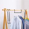 5pcs black plastic hangers, multifunctional hangers, space saving, efficient organization