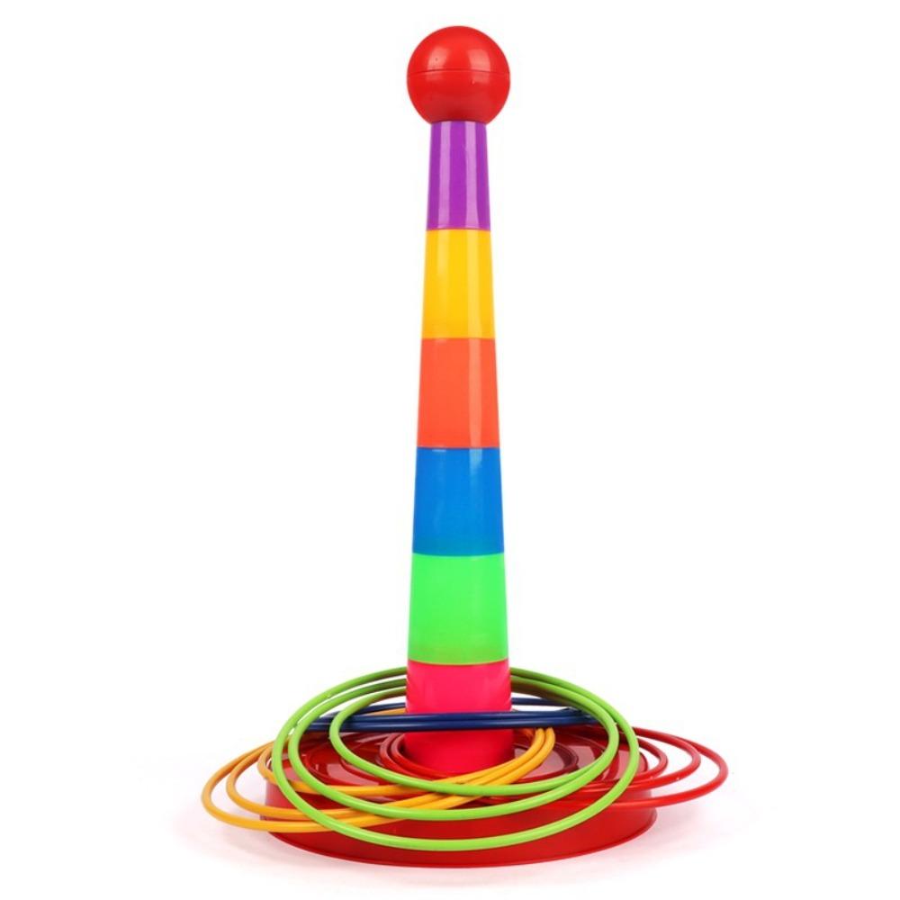 Interactive Ferrule Stacked Toys Early Education Hoop Ring Toss Toys Throw Circle Game  Children