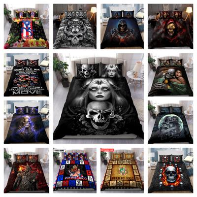 Пододеяльник Doona с 3D-принтом черепа, комплект постельного белья, одинарный, двойной, подарок