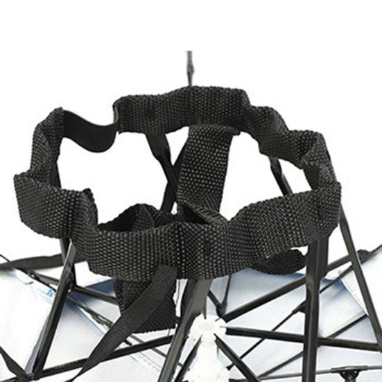 77cm Fishing Umbrella Hat Double Layers Elastic Strap Large Hands-Free Sun Protection Headwear Adults Kids Sun Rain Umbrella Hat Outdoor Supplies