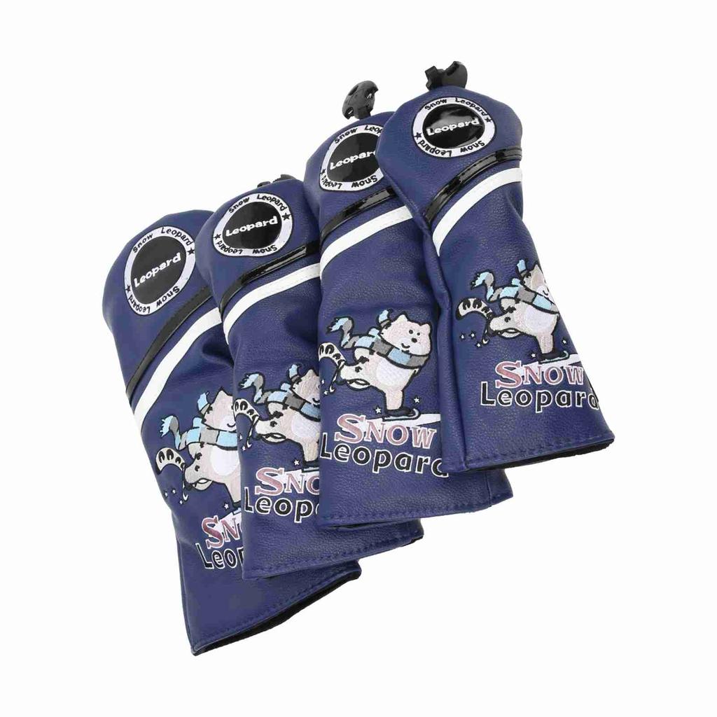 4 шт. 135UT Golf деревянные головные уборы с рисунком снежного барса из искусственной кожи головные уборы комплект