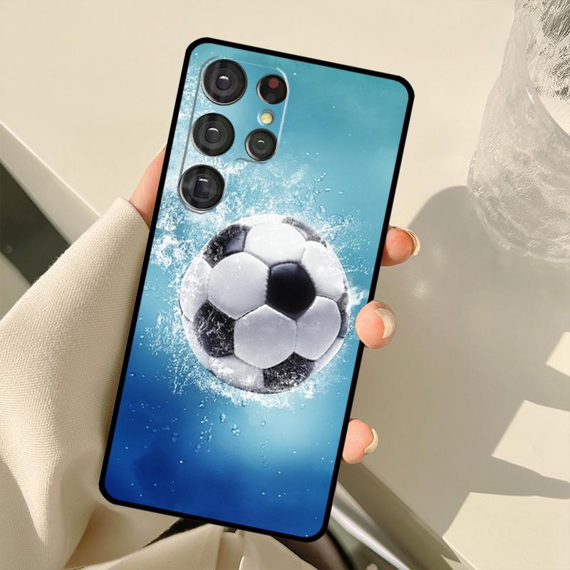Football Soccer Ball Case For Samsung Galaxy S22 S21 Ultra Note 20 S8 S9 S10 Note 10 Plus S20 FE S21 FE Cover