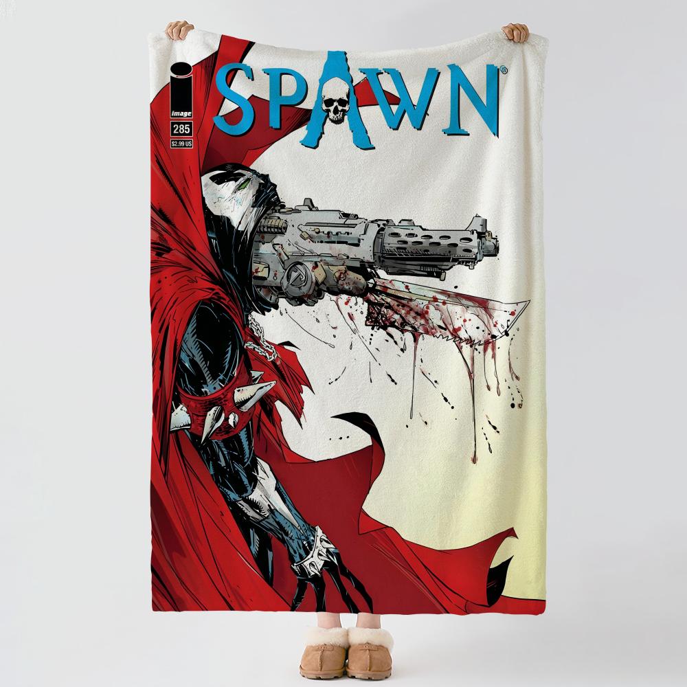 Комикс S-Spawn-n Бросок Толстое Уютное Фланелевое Одеяло, Многоцелевое Использование В помещении На улице Ежедневный Сон