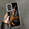 Золотые пули пистолета АК-47 Мягкий чехол для телефона Samsung A17 A16 A15 A14 A13 A57 A56 A55 A54 A53 A37 A36 A35 A34 A33 A26 A25 A2