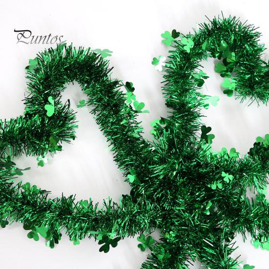 Шемрок Тинсел Стрит. Украшение стены ко Дню Святого Патрика создает шикарную атмосферу и уникальный реквизит для фотографий, высокопроизводительный подвесной кулон