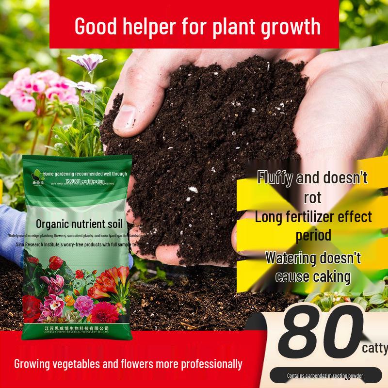 Nutrient-Rich Soil for Flowers & Vegetables - Ideal for Household Gardening