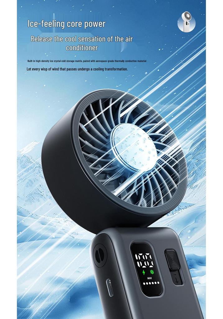 Portable USB Rechargeable Mini Handheld Fan with Folding Design and Silent Operation