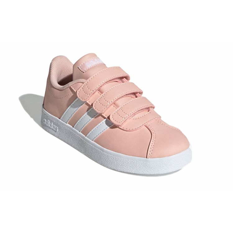 Adidas Vl Court 2.0 Синтетическая кожа Повседневные Легкие Прочные Низкие Кеды для скейтбординга Детские Кроссовки Розовый GZ7664