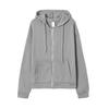 Ladies Fall Winter Coat Solid Color Loose Zip Up Pockets Long Sleeve Drawstring Hooded Elastic