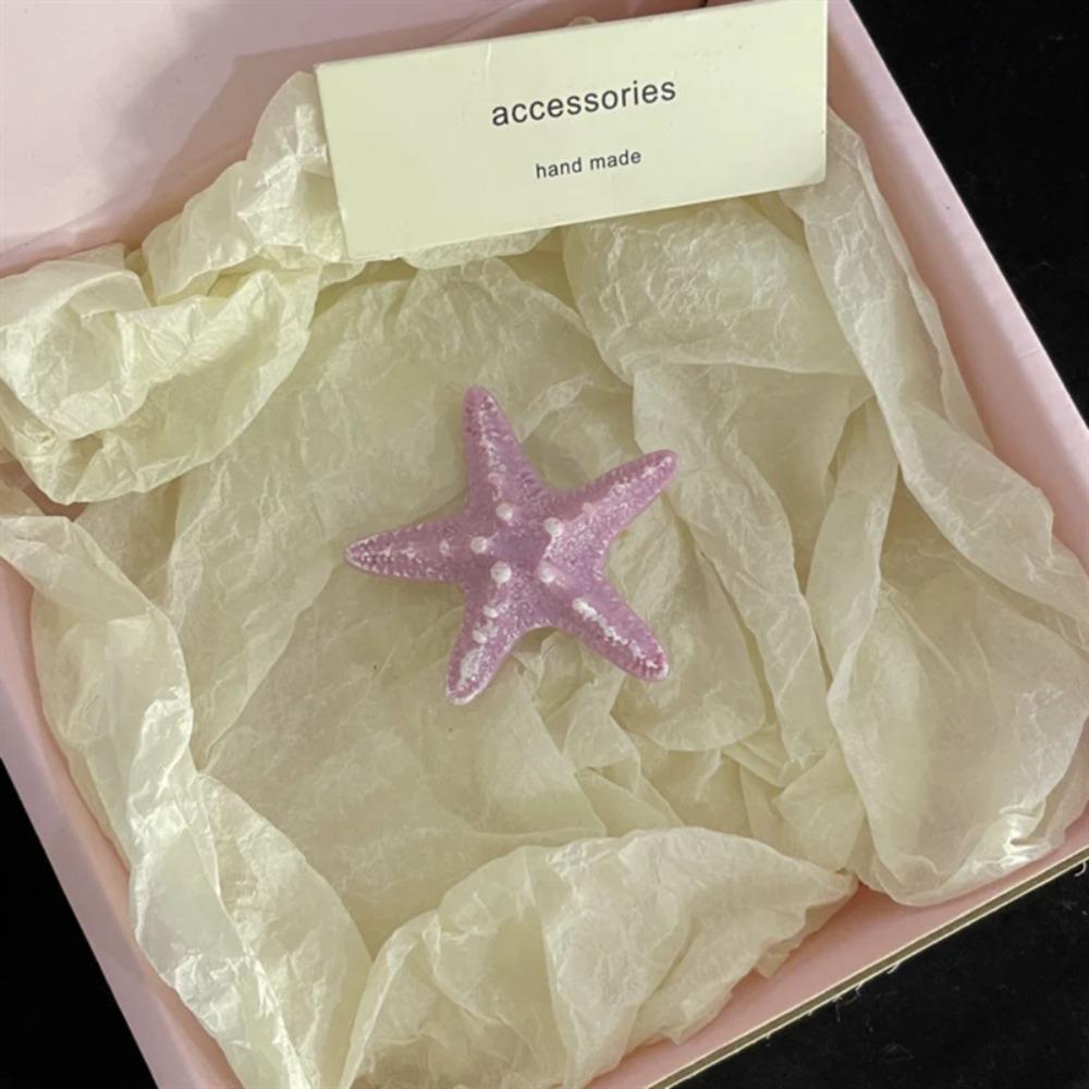 Элегантная Красота Морская Звезда Заколка для Волос Симуляция Челки Клипса Мода Милые Морские Звезды Заколки для Волос Девочки Женщины