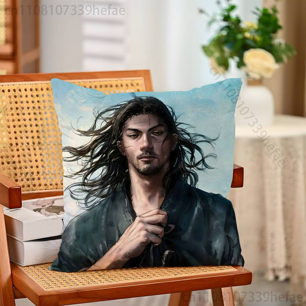Vagabond Miyamoto Musashi Pillow Case Plush Pillow Cases Home Decoration Pillow Cover for Sofa Bed Chair Living Room