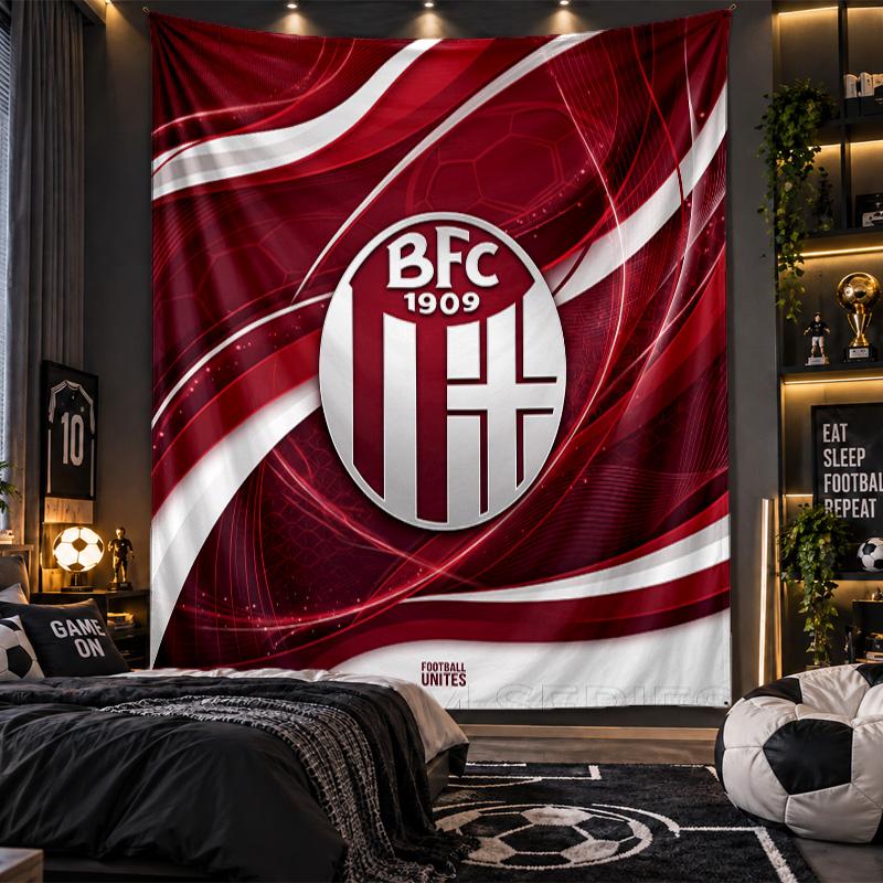 Wall Hanging Tapestry Bologna FC Print Cloth for Living Room Bedroom Home Decor