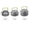 0.8L/1.2L/1.6L Outdoor Camping Kettle Aluminum Tea Kettle Coffee Pot with Carry Bag