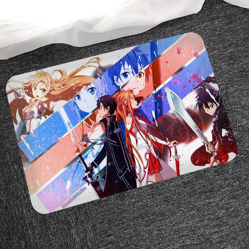 Adventure Anime Sword Art Online Bathroom Mat Kids Room Bedroom Decoration Balcony Anti-Slip Doormat Living Room Welcome Rug