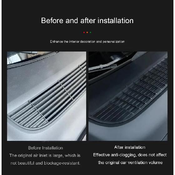 For Tesla Model Y Juniper Front Trunk Air-conditioning Cover Intake Grille Clean Air Inlet Protective Anti-ect Net Accessory