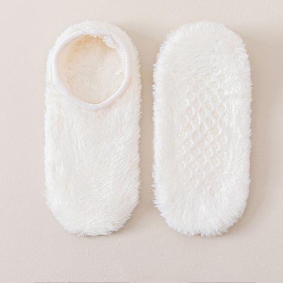 Зимние носки для пола мужские женские теплые плюшевые домашние носки-тапочки с нескользящими подошвами низкие носки до щиколотки для дома, гостиной, спальни