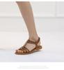 2025 Summer Bohemian Retro Flat Roman Sandals: Comfortable Hollow Design for Travel and Beach