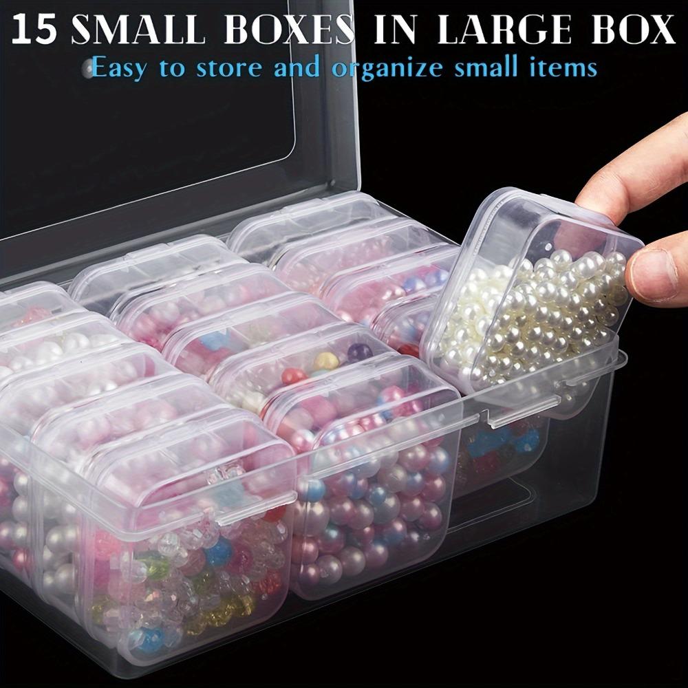 Plastic Transparent Storage Box DIY Earrings Storage Case Jewelry Storage Accessories