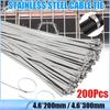 Stainless Steel Cable Ties Reusable Self-locking Fastening Rings Metal Zip Cables Tie Organizer Hardware Accessories