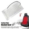 Car Carbon Fiber Heating Seat Cushion Heating Car Seat Heating Cushion Kit Winter Warm Seat Cover Set