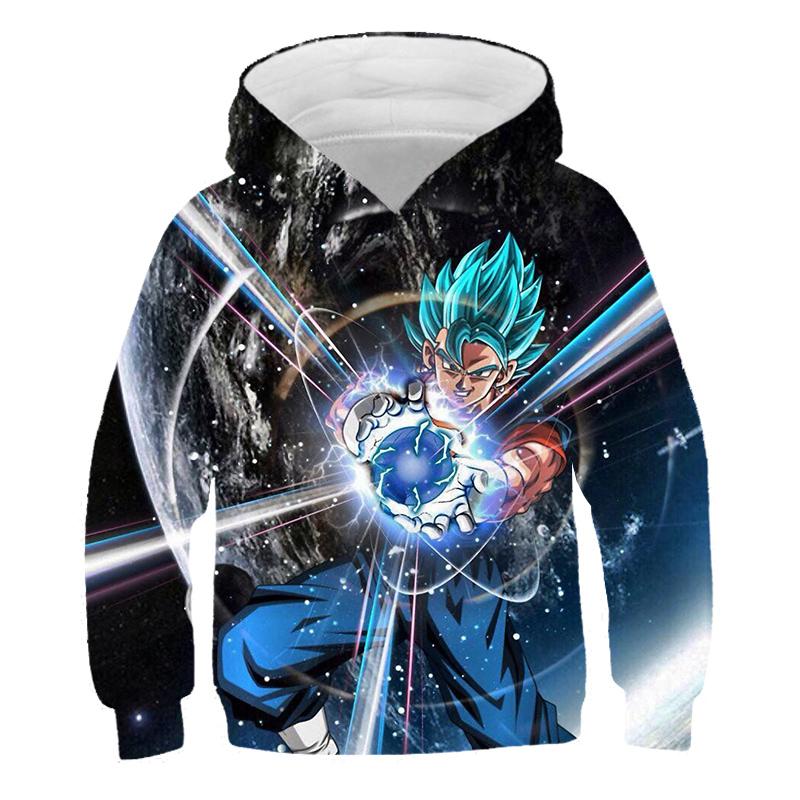 2025 Kids Japanese Anime Super Dragon Ball Pullover Super Goku 3D Print Boy Streetwear Fashion Jumper Casual Dragon Ball Cool Hoodie