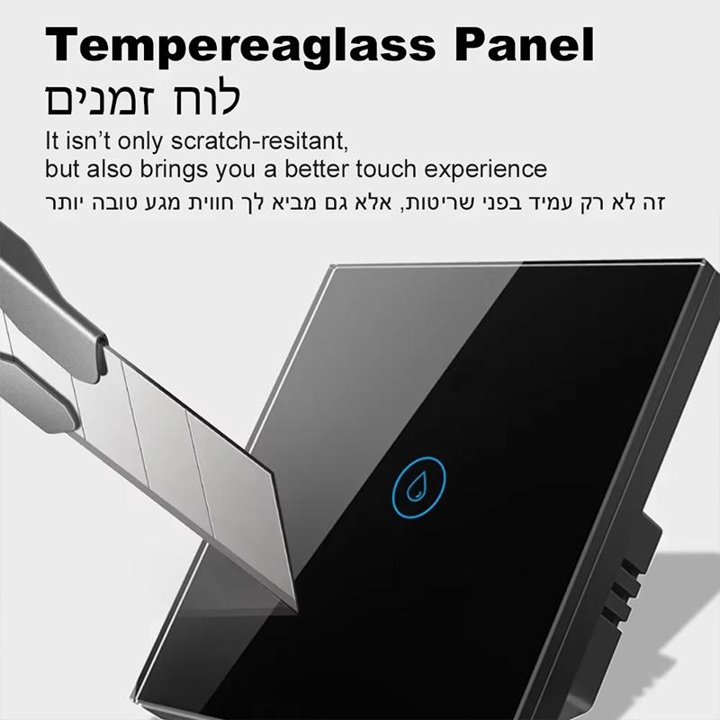 Tuya WiFi Smart Water Heater Switch 20A/40A High Power Touch Wall Panel with APP Remote Timer and Voice Control for Boiler AC Alexa Google