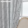 1 шт. NAPEARL Винтажные Жаккардовые Шторы в Сельском Стиле, Серые Плетеные Ветви Лианы Листья Тюль для Спальни Гостиной Домашний Декор