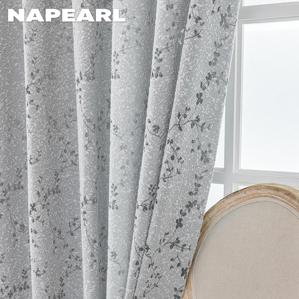 1 шт. NAPEARL Винтажные Жаккардовые Шторы в Сельском Стиле, Серые Плетеные Ветви Лианы Листья Тюль для Спальни Гостиной Домашний Декор