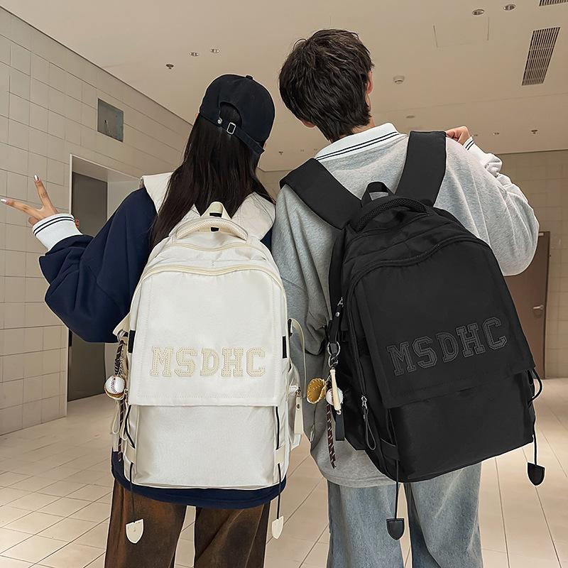 Backpack Men'S Fashion Simple Atmosphere Fashion Trend Couple Backpack High Value Large Capacity Student School Bag Women
