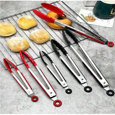 Многофункциональный зажим для продуктов из силикона и нержавеющей стали для выпечки, хлеба и барбекю.