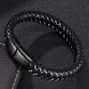 Punk Handmade Bracelet Men Braided Leather Bracelet Magnetic Clasps Bangles Male Jewelry Gifts  BB0001