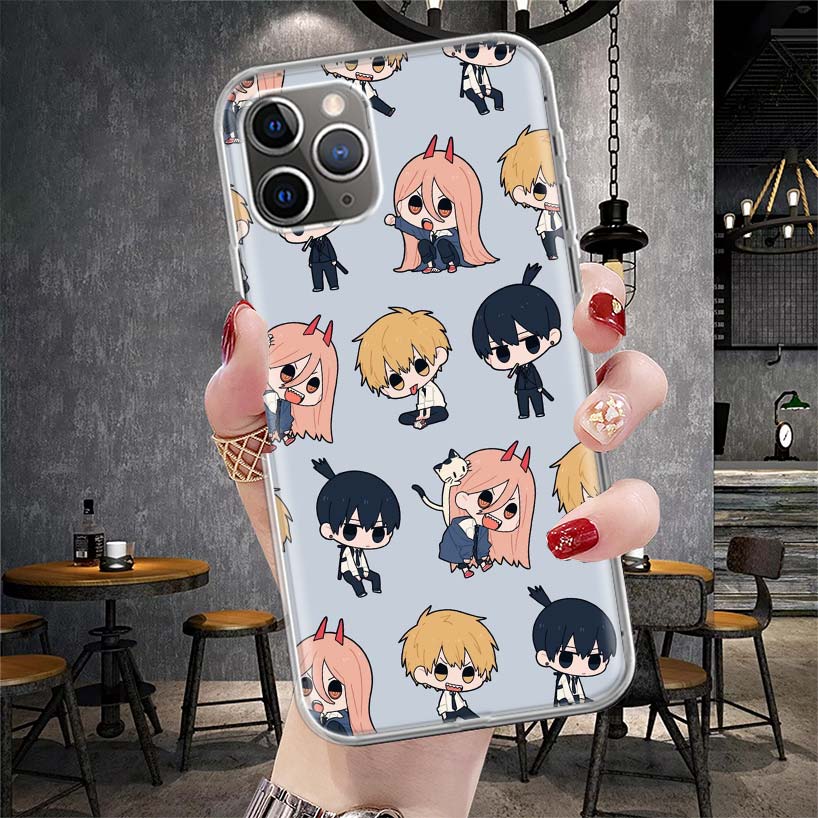 C-Человек-бензопила Милый Мягкий Чехол Для Телефона Для IPhone 11 17 Air 16E 16 Pro Max 15 + 14 Plus 13 Mini 12 Apple 7 SE 8 Fundas Coque 11 17