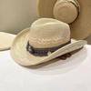 Woven Western Cowboy Hat Ethnic Style Panama Cap Fashion Summer Hat  Fishing