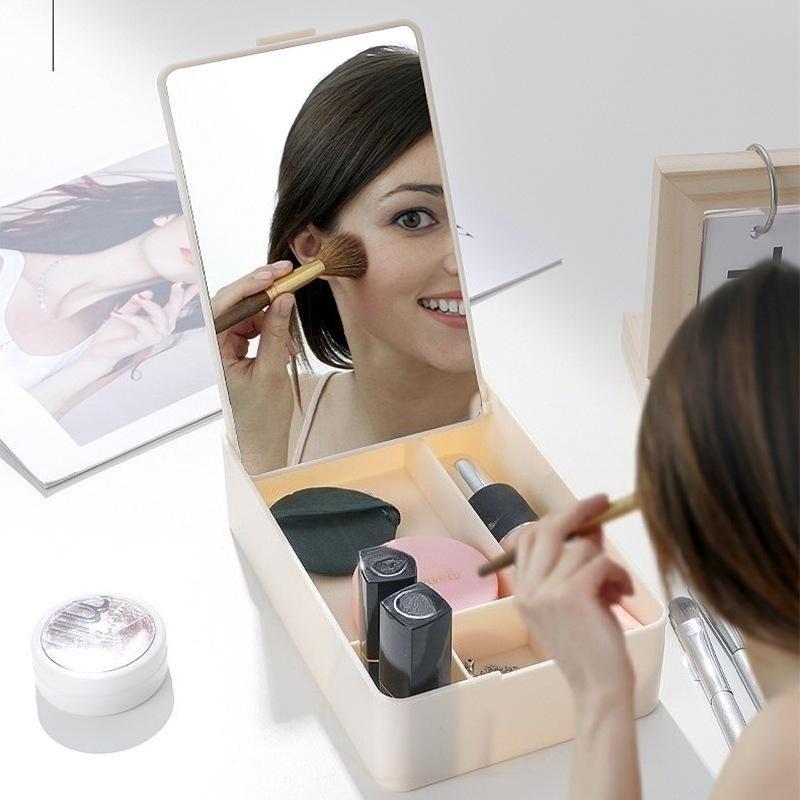Folding Small MirrorSpecial Dressing Mirror for Student Dormitories Portable Home Desktop Dressing Mirror Travel