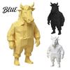 Уникальный Модный Подарок 3D Печатная Геометрическая Фигурка Быка Лошади, Статуэтка Животного для Смешного Мемного Быка, Декор Рабочего Стола, Современная Арт-Скульптура, Стол Коллеги