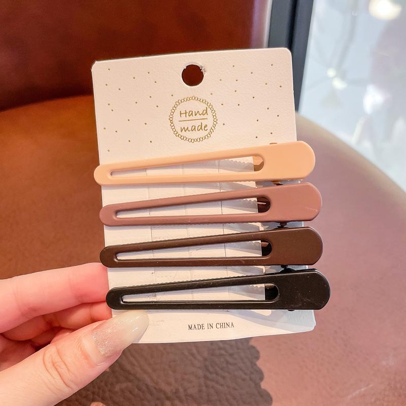 Осенне-зимняя заколка для волос «Кофе»: Женские бесшовные клипсы-уточки, BB и для челки