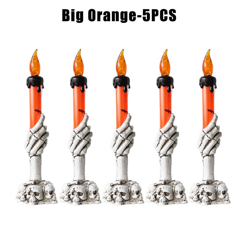 Halloween Witch Finger Skull LED Glowing Candle Light Bar KTV Party Decoration Prop Electronic Pumpkin Lamp