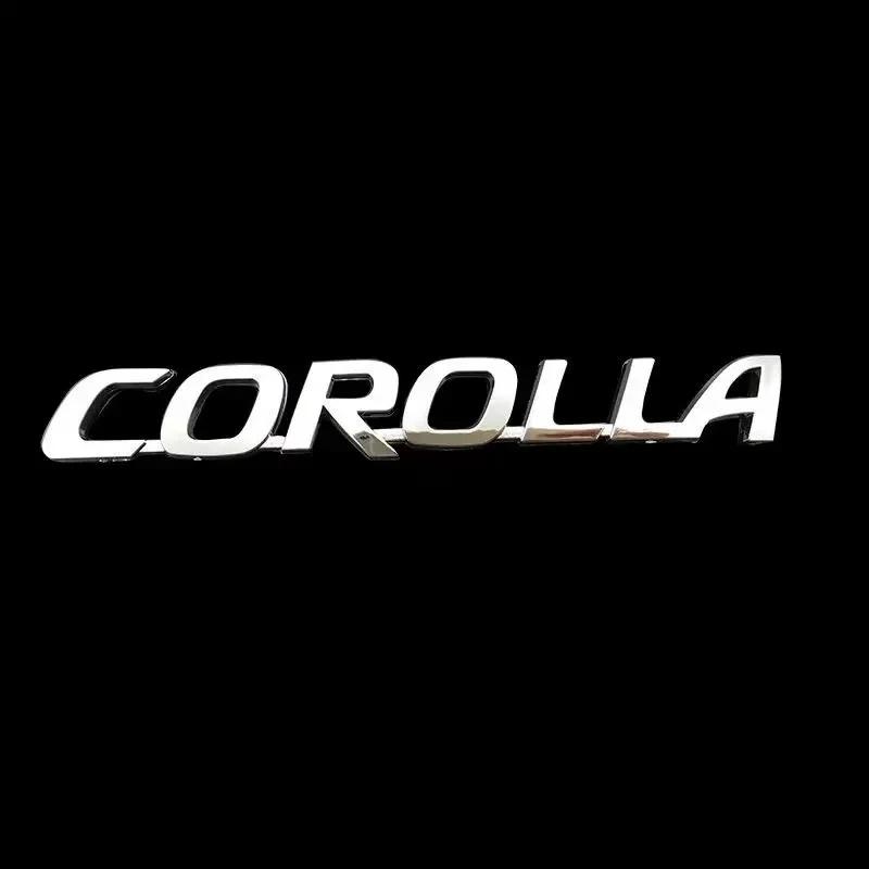 1 шт. 3D Глянцевая Черно-Серебристая Наклейка с Буквами Corolla Для Багажника Toyota Corolla Шильдик Автоаксессуары Наклейка для Модификации Автомобиля KC0