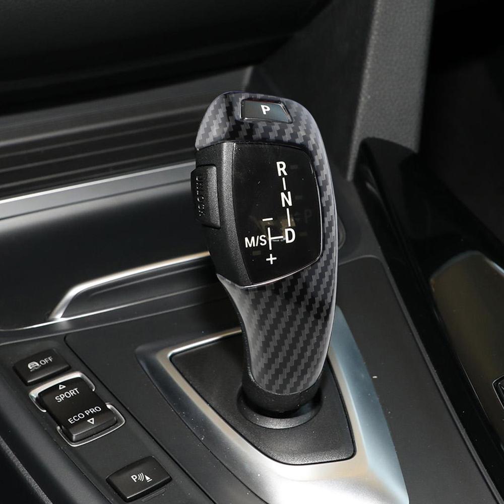 Рамка панели переключения передач автомобиля, накладка на ручку переключения передач, накладка на головку для BMW F30 F10 F15 F07 F20 F21 F22 F32 F34 F3, узор под карбоновое волокно