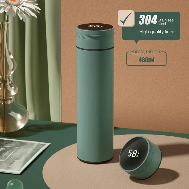 Термос из нержавеющей стали 500 мл с разделителем 316 Smart Cup Высококачественная подарочная чашка Кофейная чашка Подарок отцу Холодная чашка для бизнеса