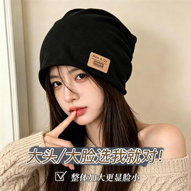 Letter labeling hat melon fur hat street tide play sports bag head hat young couple warm wool cold hat