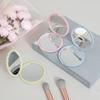 Simple Mini Hand-Held Mirror Double-Sided Folding Make-Up Mirror Portable Plastic Pocket Mirror Student