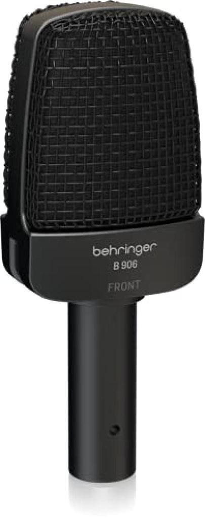 Behringer B 906 Dynamic Microphone, Supercardioid Polar Pattern, Switchable Low CutFlatHigh Boost, Carrying Case, and Mic Stand Adapter Included,