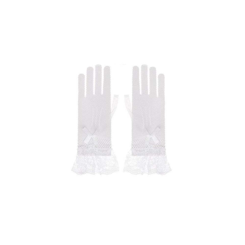 Детские свадебные перчатки с бантом, короткие женские перчатки для девочки, праздничные перчатки принцессы для дня рождения