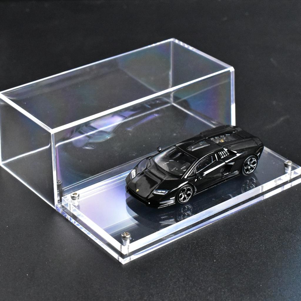 1:64 Acrylic Leather Bottom Universal Model Car Dust Box(Excluding car)