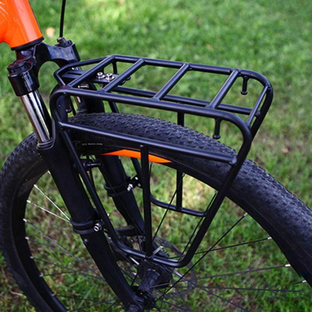 Steel Mountain Bike Cargo Rack Stability Front Pannier Rack 25KG Capacity Bicycle Parking Rack
