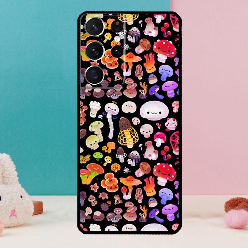 Mushroom Case For Samsung Galaxy S25 S24 S23 S22 S21 Ultra S9 S10 S20 Plus S24 FE Funda Cover Shell
