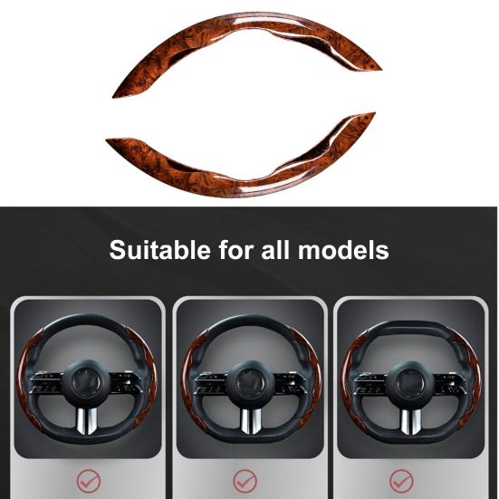 1 пара чехлов на руль автомобиля, супертонкий сегментированный сегментированный универсальный противоскользящий автомобиль персикового дерева