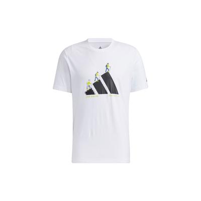 adidas Od Gfx Пиксельный принт Спортивная уличная футболка с круглым вырезом и короткими рукавами Топы унисекс Белый GN7321