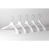 KOBEL Women's Jacket and Coat Hangers, White, 380mm Shoulder Width X 40mm Width, HG382W, Set of 5